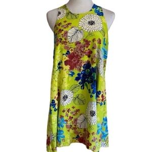Alice and Olivia green floral racerback dress